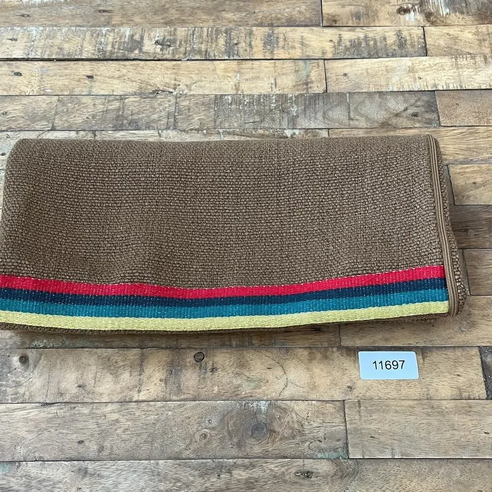 Libeco Striped Pillow Cover 15 in x 30 in Linen Wool Blend Brown